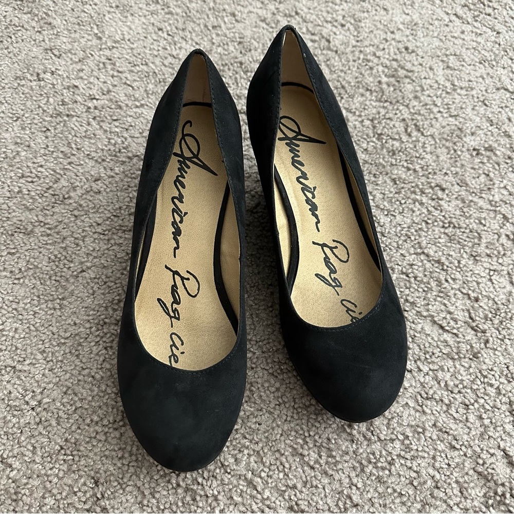 American Rag Cie Shoes Womens Size 9.5 Black Wedge